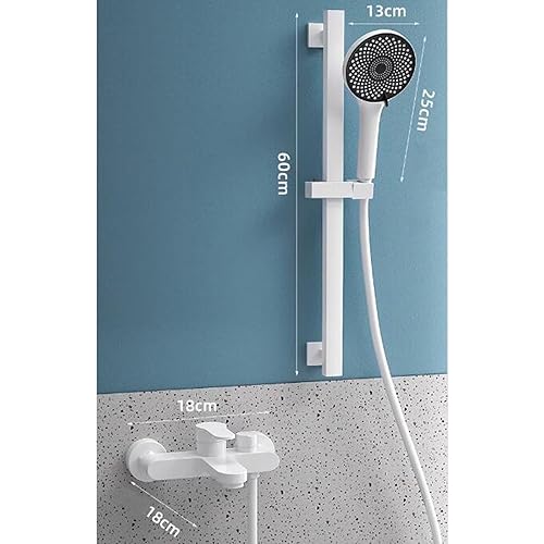 Mitigeur bain douche blanc robuste en laiton à double commande précise - 5