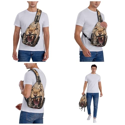 Bolso Sling para Hombre y Mujer Negro miniatura 6