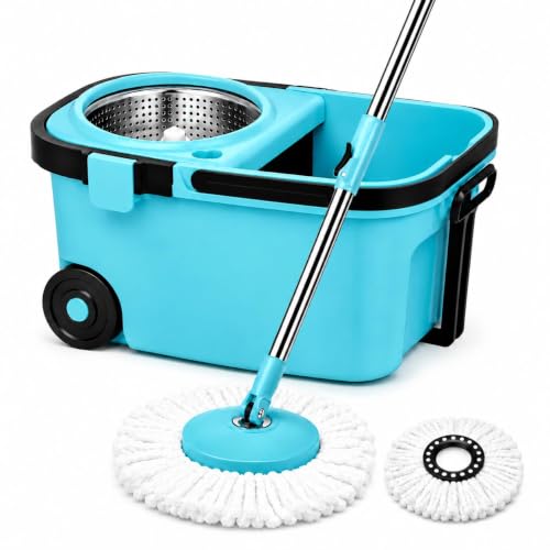 Image of Gourmetop Kitchen Spin Mop with Easy Wring & Rinse System | Gourmetop Kitchen Spin Mop with Easy Wring & Rinse System