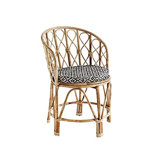 Madam Stoltz Silla de bambú natural con cojín Cover