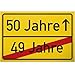 Produktbild DankeDir! 50 Jahre (49 Jahre vorbei) - Schild Geschenk 50. Geburtstag Geschenkidee Geburtstagsgeschenk Fünzigsten Geburtstagsdeko Partydeko Party Zubehör Geburtstagskarte