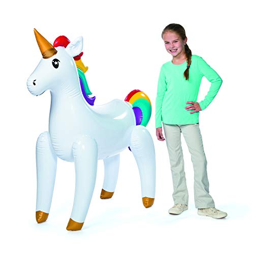 Large Inflatable Unicorn (blows up to 4 feet tall) Fun Party Decorations and Novelty Gift