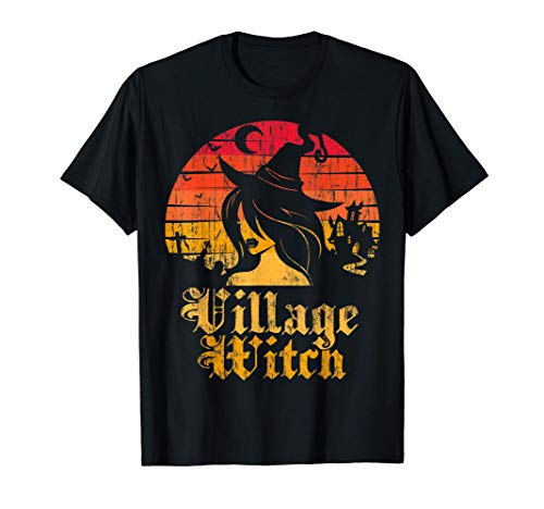 Bruja Retro Sunset Village Camiseta