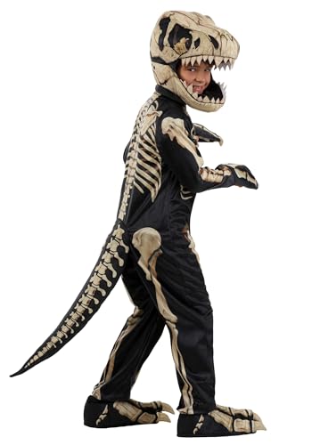 Disfraz completo de esqueleto de dinosaurio para niños miniatura 2