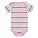 KicKee Pants Baby One-Piece Set of 2, Short Sleeve Bodysuits, Signature Fabric Viscose from Bamboo, Fashionable Baby Clothes (Sock Hop Stripe & Summer Sky - 0-3 Months)