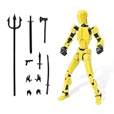 Fugacus Titan 13 Action Figure, Dummy 13 Action Figure Lucky 13 Action Figure T13 Action Figure 3D Multi-Jointed Movable, T13 Action Figure Toy (Yellow)