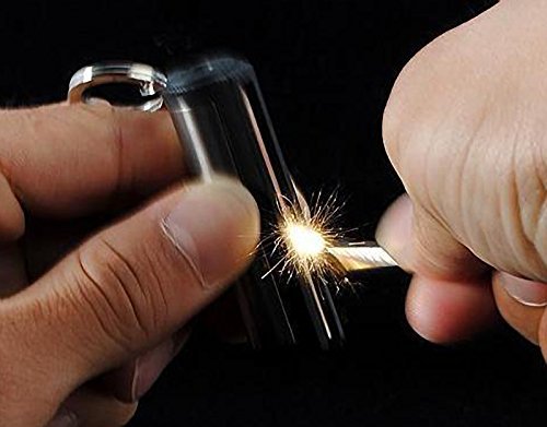 Preisvergleich Produktbild Dagne Dagne-Metall-Feuerzeug, Schlüsselbund, rostfreier Stahl.