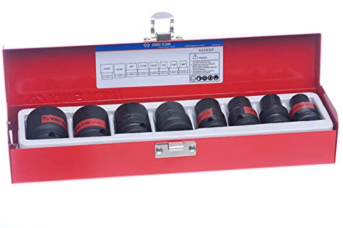 Jogo Soquete Impacto com 08 Pcs-1/2 Pol, Kingtony Br, 4408Sp