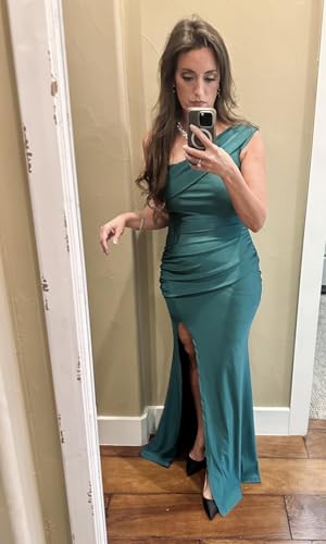 Image of Womens Off Shoulder Sexy V Neck High Split Long Maxi Dress, Formal Cocktail Party Evening Gown Mermaid Dress