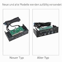 KIMISS 5,25 Zoll Multifunktionales Internes Kartenleser-Dashboard, PC-Frontplatte mit Hochgeschwindigkeits-USB 3.0-Schnittstelle. – Ansicht 4