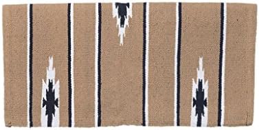 Tough 1 55% Wool Sierra Saddle Blanket, Taupe/Black/Cream, 30 x 30"