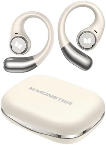 Monster Open Ear AC336 Headphones, Bluetooth 6.0 Wireless Earbuds with Stereo Sound, ENC Clear Call, 21H Playtime, Type-C Charging, Touch Control, IPX6 Waterproof Open Ear Earbuds for Outdoor