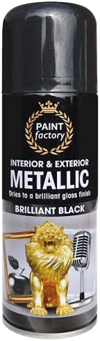 Classic Signature - 1 x Metallic Bright Silver Spray Paint 200ml - Multi-Purpose Use, Spray for Metal and Wooden Furniture, Ornaments, Decorative Items and Much More for Interior & Exterior