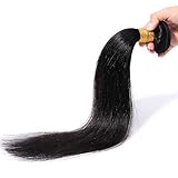 ❤【EXTENSIONES DE CORTINA】：Peso--100g, Longitud--45cm, Color--#1B Negro Natural (La cabeza entera requiere 3 piezas de Cortina para cubrir.)