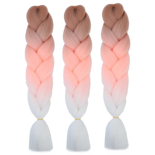 Braiding Hair 24 Inch Braid Hair Extensions Hot Water Setting (C52-3Packs)