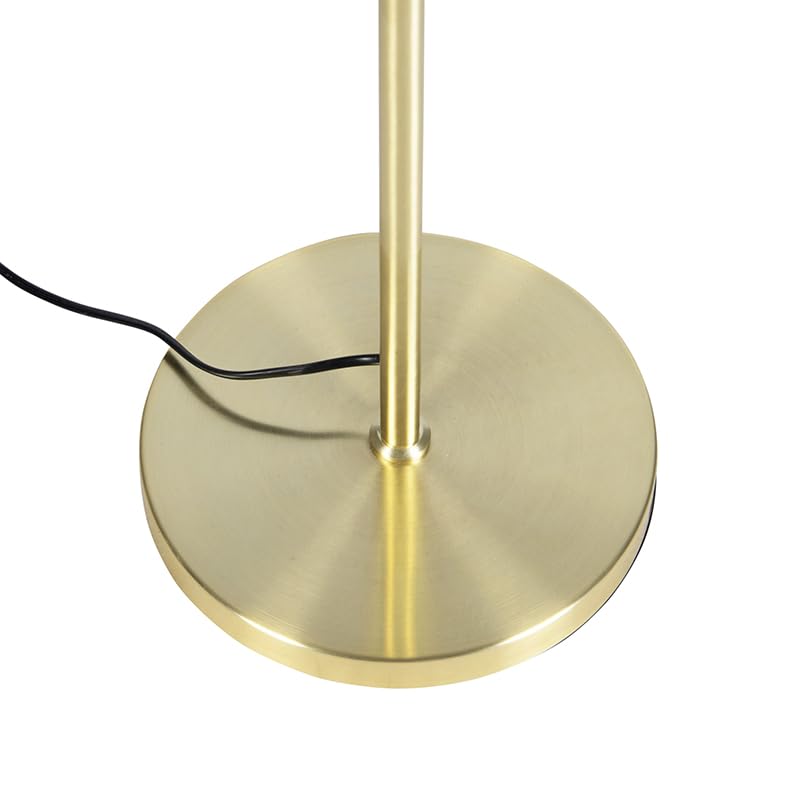 Qazqa Klassisch Stehleuchte mit Schirm, Stehlampe - Parte Fl - Blau, max. 60W, Geeignet für LED, 186.5cm, Ideal als Flur, Küche lampe, Schlafzimmerlampe und Wohnzimmerlampe