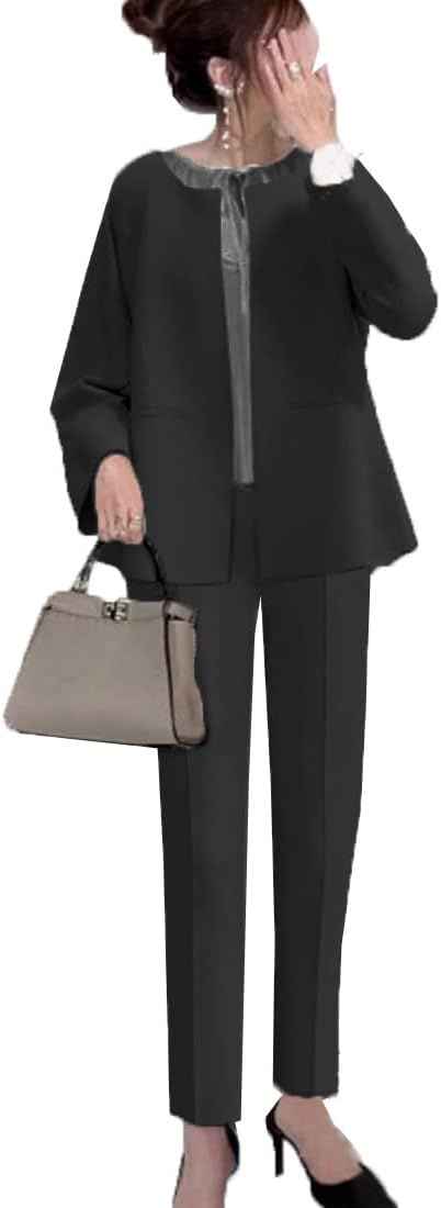 Amazon | [DYIOPMFGZ] パンツスーツ レディース 2点セット テーパード  