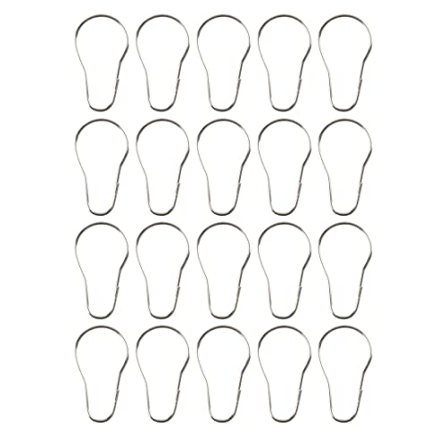 Gancio ad anello per tenda da doccia 20 pezzi in acciaio inossidabile per l'ordinamento e l'organizzazione