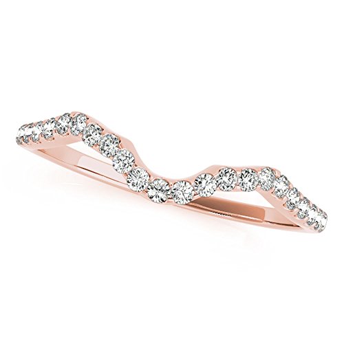 Jewelmore 1/2 Carat Halo Daimond Engagement Bridal Ring Set 14K Solid Rose Gold (I-J/I2-I3) (7) #TOP3