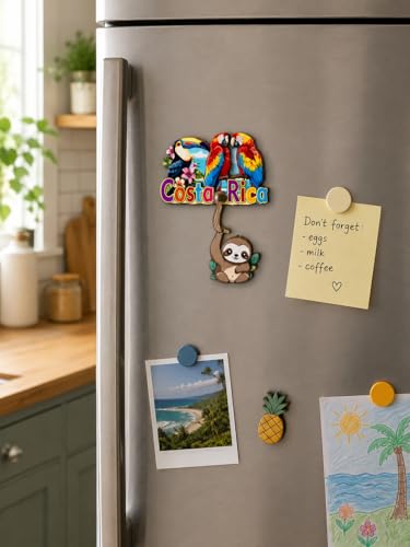 Imán decorativo para refrigerador Costa Rica con diseño tropical miniatura 2