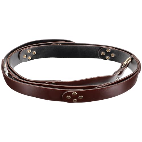 CONGARTENO Cinturón de Espada Medieval Retro de 240 CM, Cinturón Porta Espadas Decorativo de Piel Sintética Marrón, Accesorio Unisex para Cosplay, Disfraz Medieval y Complementos de Fiesta
