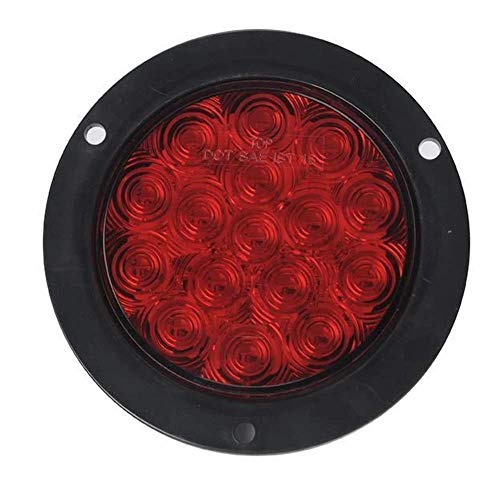 Luz trasera LED redonda Fortpro 4 pulgadas roja miniatura 1