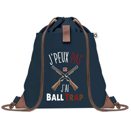 Sac à dos J'peux Pas Ball Trap en toile bleue avec cordon de gym