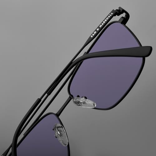 Image of SAM AND MARSHALL VEIN Sunglass I 400% UV Protection I Metal Sunglass I Square Sunglass I Double Bar I Unisex