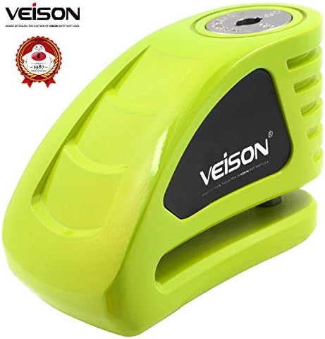 Acekit Veison Brake Disc Lock 6MM Lock Pin with Remind Cable for Motorcycle and Bicycle (Green II)