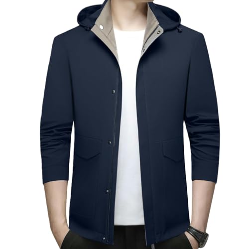 Chaqueta de primavera con capucha contra el viento cambiante de hombre