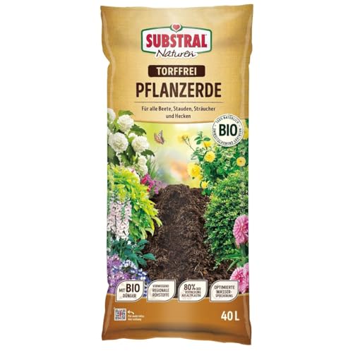 Substral Naturen Organic Potting Soil & Peat-Free 40 L for Perenn...