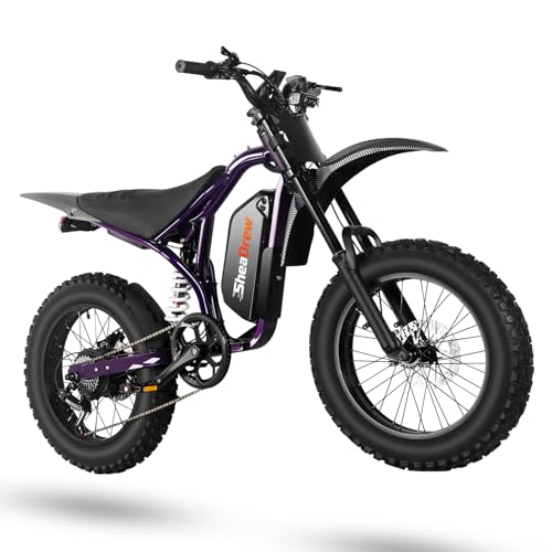 SheaDrew 3000W/4700W Peak Electric Dirt Bike, 39-50MPH Off-Road Ebike, 48V/60V