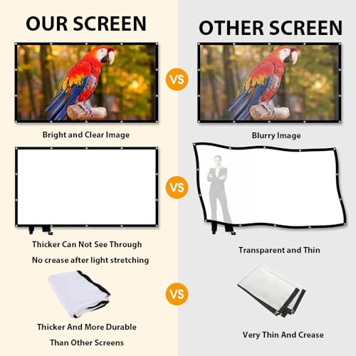 Écran de projection pliable 254 cm format 16:9 pour école et bureau