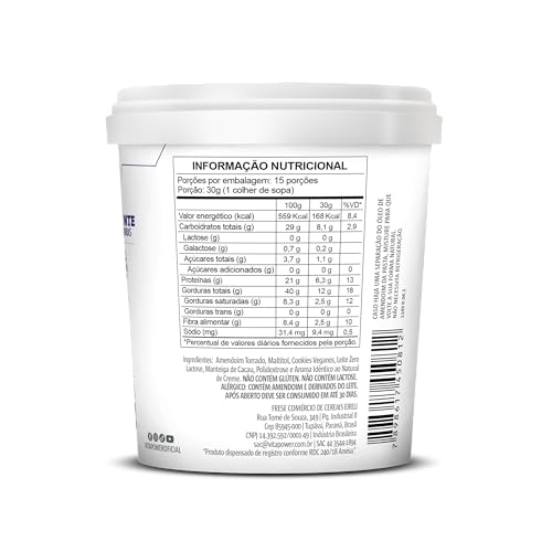 VitaPower Pasta De Amendoim Integral - 450G Cookies And Cream - Vitapower