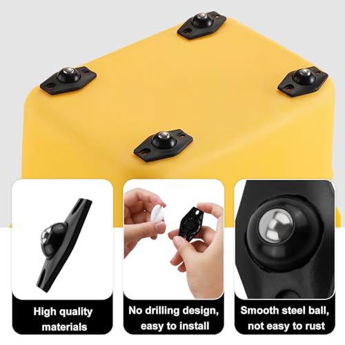 12PCS Mini Ruedas Adhesivas Giratorias, Ruedas Para Muebles Pequeñas Rueda De Bola Ruedas Pequeñas 360º Transferencia Silenciar Para Electrodomésticos Mesas Y Sillas Botes Basura Caja Almacenamiento - imagen 6