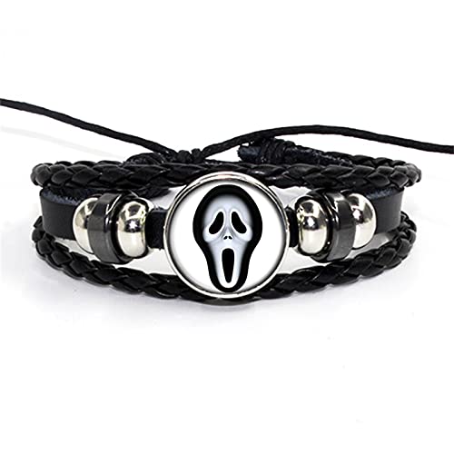 Twin Six Michael Myrs It Penywis Jason Mask Bracelet Charm, Horror Halloween Leather Bangle Gift For Women, Men, Girls And Boys #TOP7