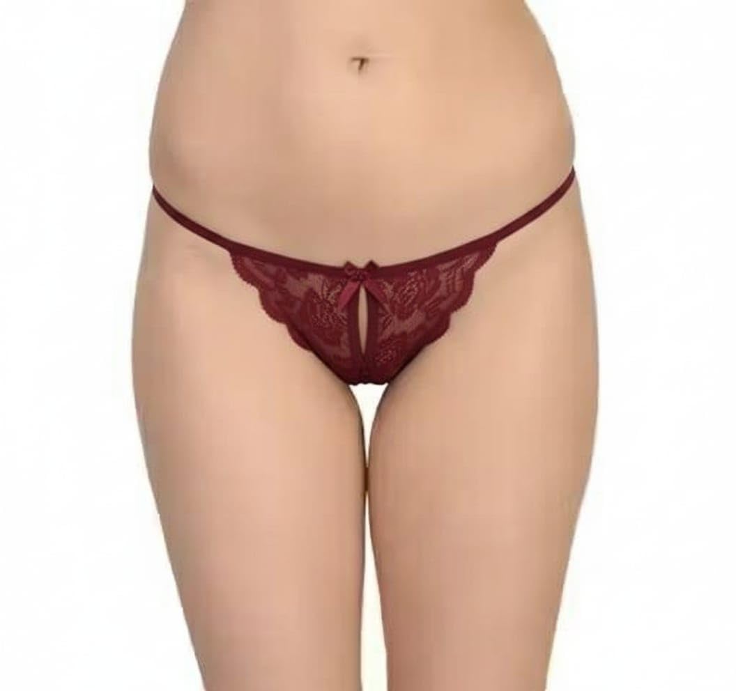 meezx fashion Crotchless Lace G String Thong Panties-picture-18