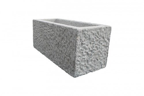 Natursteinzentrum Rhein Main Trog aus Granit grau, L/B/H ca. 80/35/35 cm, ca. 100 kg, Außenseite