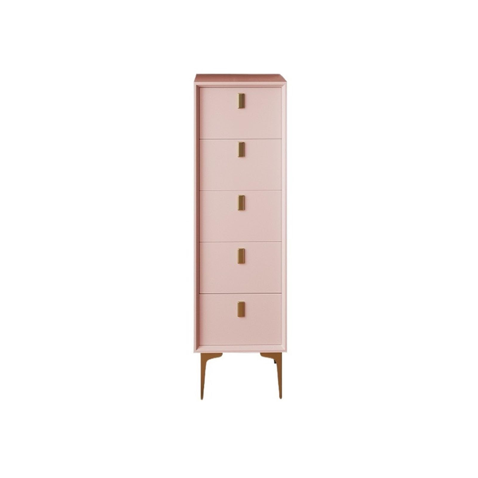 Dh2yjnbf3 Pink-A Bedroom Chest Of Drawers Bedroom Modern Storage Against Wall Extremely Narrow Wooden Organiser Storage Organizer(Pink-A)