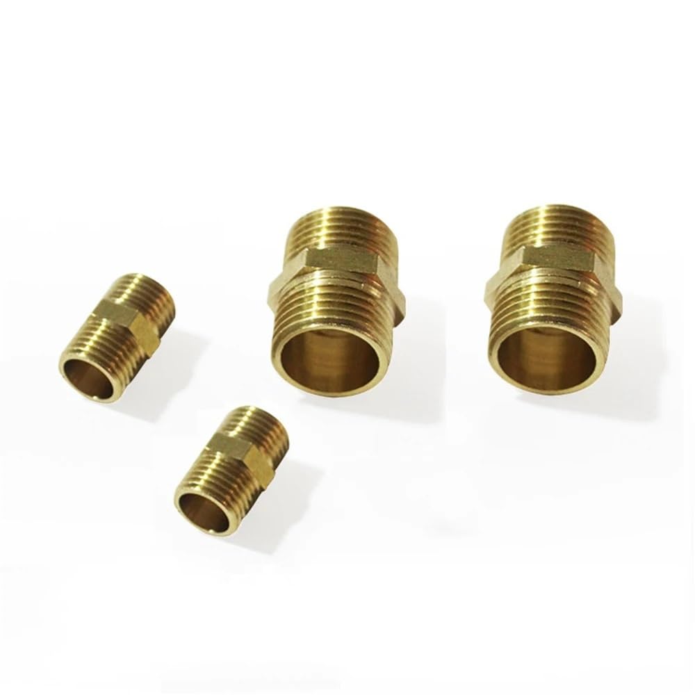 Adattatore per tubo da giardino 1/8" 1/4" 3/8" 1/2" 3/4" 1" BSP Tubo in ottone Raccordo filettato esagonale Adattatore rapido Maschio Connettori per acqua, olio e gas (Specifiche filettatura: 1")