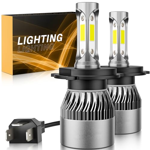 WISONDAP 𝖧𝟦/𝟫𝟢𝟢𝟥/𝖧𝖡𝟤 Bulb 6500K Cool White 60000LM 900% Brighter, 1:1 Beam Plug and Play IP68 Waterproof Off-Road Lights, Pack of 2