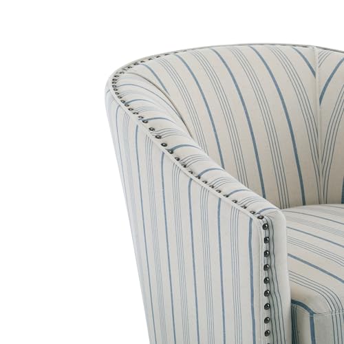 Sillón clásico rayas beige y azul miniatura 4