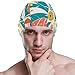 susiyo Summer Flowers Leaves Mens Swim Caps Polyester Swimming Hat for Adult and Youth
