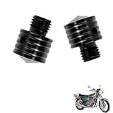 générique 2PCS bouchon retroviseur moto accessoires tuning compatible avec Suzuki Gt 550 (Black)