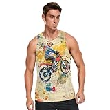 Watercolor Splash Dry Fit Débardeur de performance pour homme sans manches léger et confortable pour l'été, Aquarelle Splash, XL