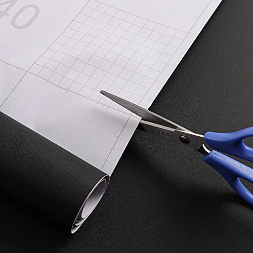Micpolo 15.7"X197"Black Wallpaper Matte Black Contact Paper Self Adhesive Peel And Stick Wallpaper Removable Vinyl Film Decorative For Desk Wallcovering Furniture Countertop Cabinet #TOP6