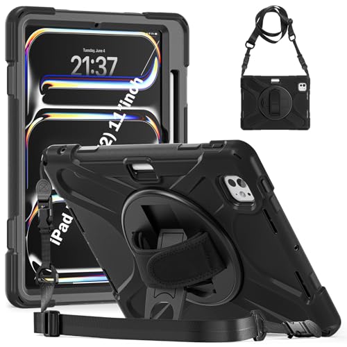 Coque iPad Pro 11 M4 2024 avec support rotatif pour éviter les chutes