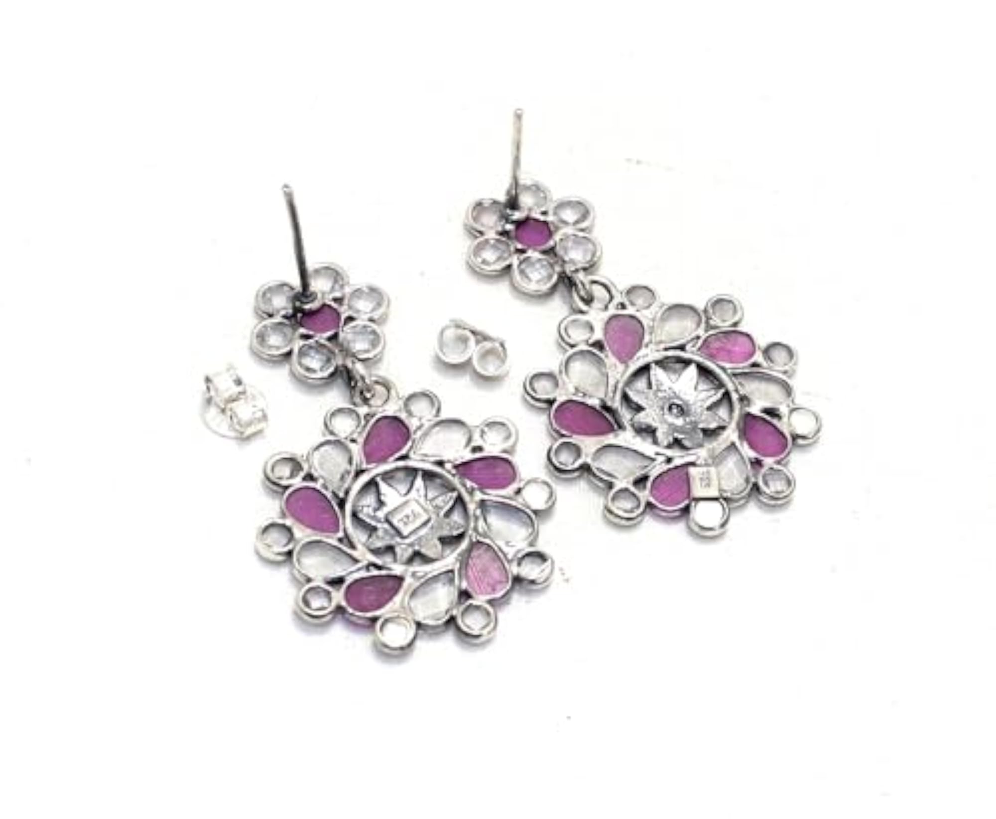 925 Sterling Silver Cubic Zirconia CZ Stone Earrings