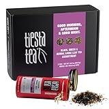 Tiesta Tea - Loose Leaf Tea Tin Gift Box, High to Non-Caffeinated Assorted Blends, 3 Tins for Hot & Iced Brews Variety Pack, Passion Berry Jolt, Fruity Paradise, & Lavender Chamomile