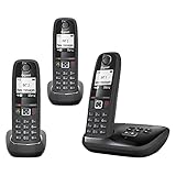 L36852-H2521-L111 Gigaset Teléfono inalámbrico con contestador automático (AS405A) Paquete de 3